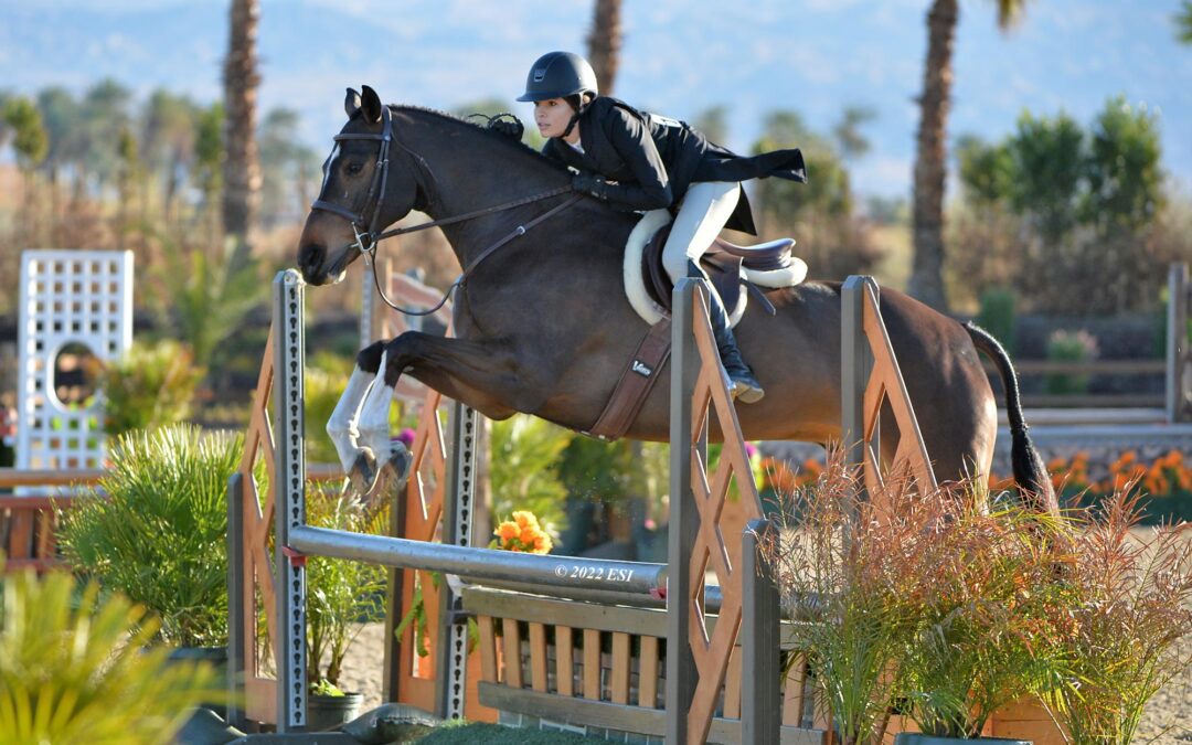Leila Palestrant and Elevation Ride to Win Child/Adult Hunt & Go Derby 2’6”-2’9” to Conclude Desert Circuit I